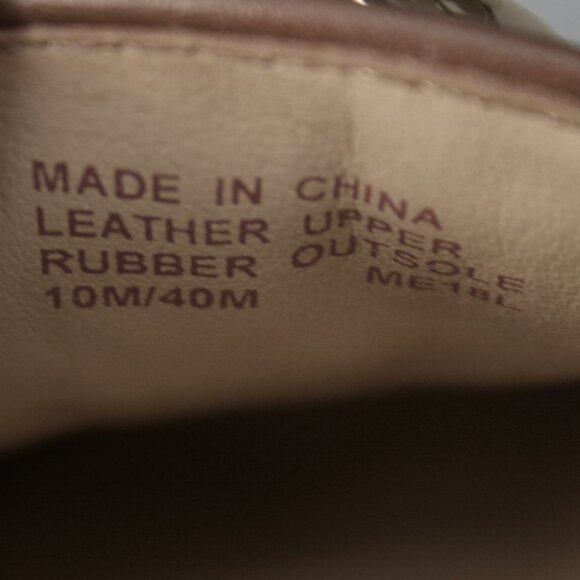 Michael Kors Ladies 10 M Brown Leather Logo Slip-on Loafers Ballet Flats Shoes - Picture 8 of 12